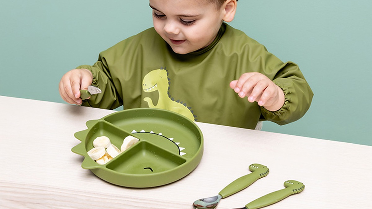 TRIXIE Kindergeschirr mit Dino-Motiv