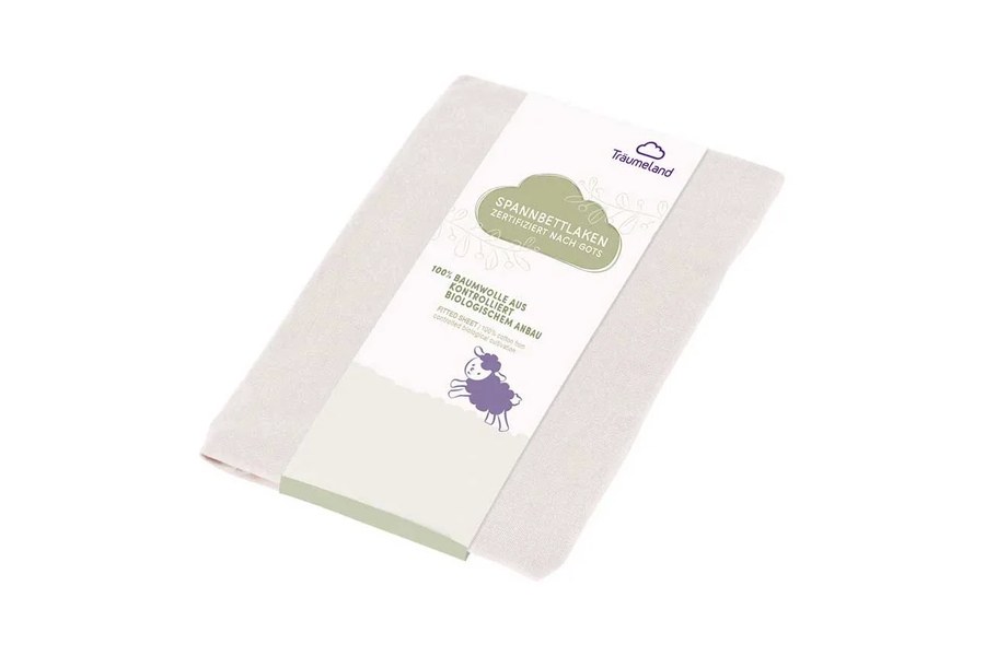Träumeland Spannbettlaken aus Bio-Baumwolle in Beige