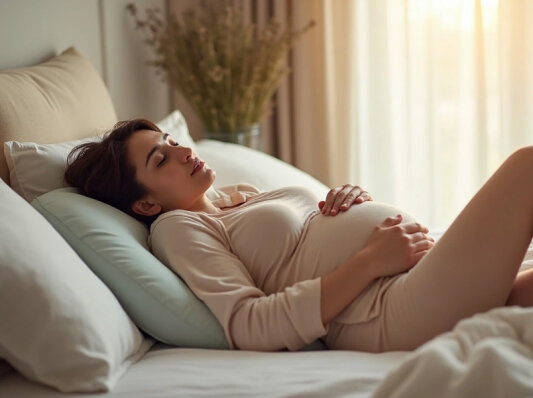 Schlafposition Schwangerschaft: So fühlen sich Mama & Baby nachts wohl - 