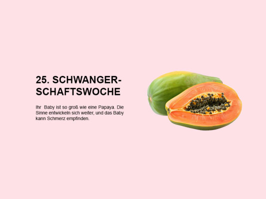 Die 25. Schwangerschaftswoche (SSW 25): Entwicklung der Sinne und Schmerzempfinden des Babys - 