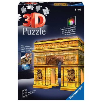 Ravensburger - 3D Puzzle-Bauwerke Triumphbogen bei Nacht
