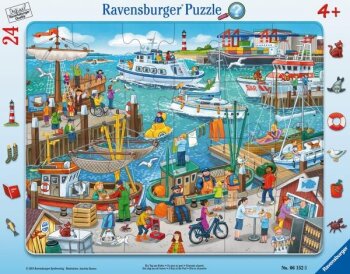 Ravensburger - Ein Tag am Hafen RAHMENPUZZLE (24 TEILE) (A)