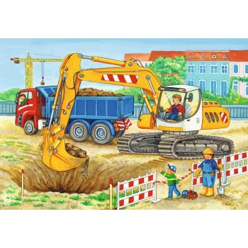 Ravensburger - Baustelle und Bauernhof PUZZLE (2 x 12 TEILE)