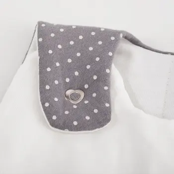 Träumeland - Baby-Ganzjahresschlafsack LIEBMICH Pünktchen grau Gr. 50/56
