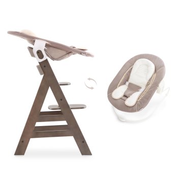 Hauck - Wippe 2 in 1 (kompatibel mit Hochstuhl Alpha+) BEIGE (2)