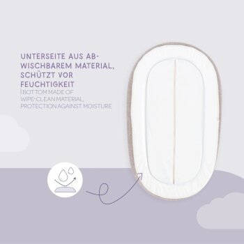Träumeland - Babynest Home Air Grau meliert