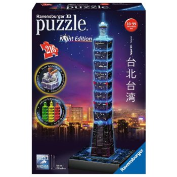 Ravensburger - 3D Puzzle-Bauwerke Taipei bei Nacht