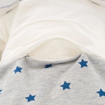Träumeland - Baby-Ganzjahresschlafsack LIEBMICH Sternentraum blau Gr. 50/56
