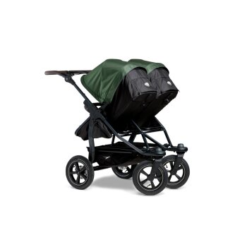 TFK - duo 2 - Zwillings/Geschwister-Kinderwagen OLIVE (Luftreifen)