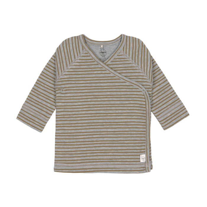 Lässig - Baby Wickelhemd, Striped Grey Mélange Gr. 50/56(2)