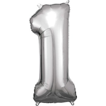 Amscan - Folienballon Silber Zahl 1 (5)