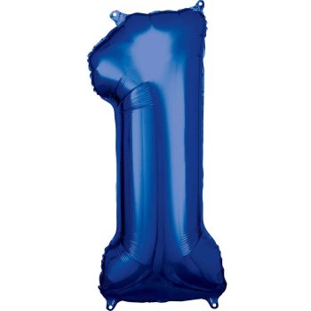 Amscan - Folienballon Blau Zahl 1 (5)