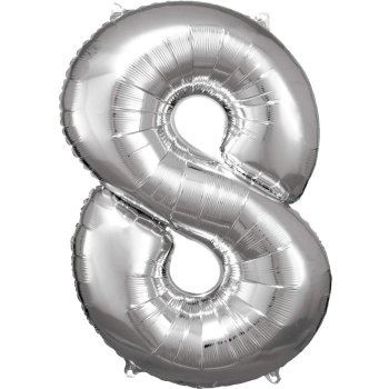 Amscan - Folienballon Silber Zahl 8 (5)