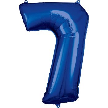 Amscan - Folienballon Blau Zahl 7 (5)