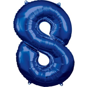 Amscan - Folienballon Blau Zahl 8 (5)