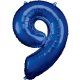 Amscan - Folienballon Blau Zahl 9 (5)
