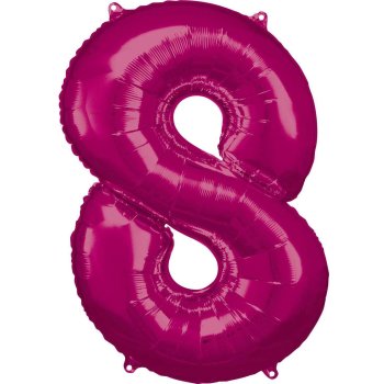 Amscan - Folienballon Pink Zahl 8 (5)