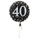 Amscan - Folienballon 40 Sparkling Birthday, Schwarz, Silber, Gold (5)