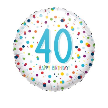 Amscan - Folienballon Konfetti 40 Happy Birthday (5)