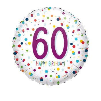 Amscan - Folienballon Konfetti 60 Happy Birthday (5)