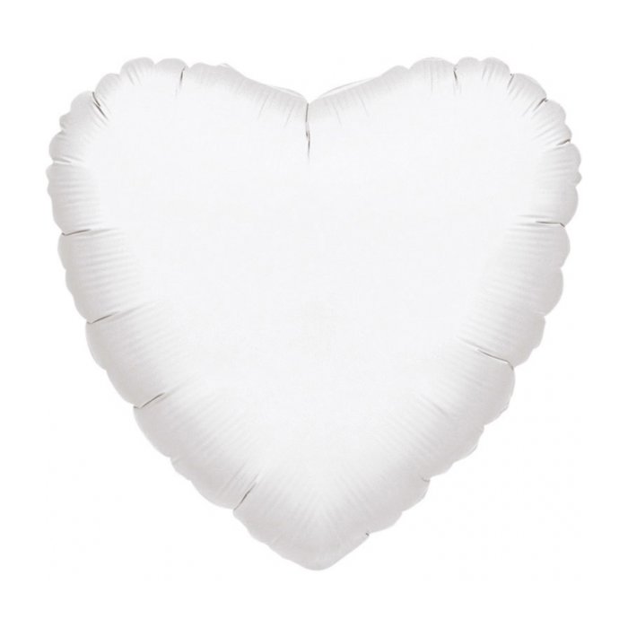 Amscan - Folienballon Herz Weiß Metallic (5)