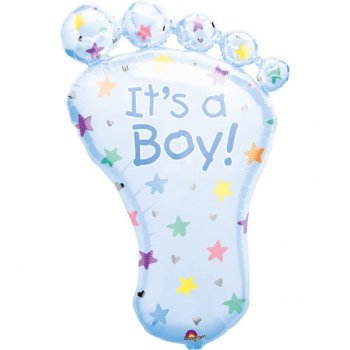 Amscan - Folienballon Fuß "Its a Boy"...
