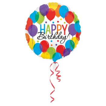 Amscan - Folienballon "Happy Birthday Bunte...