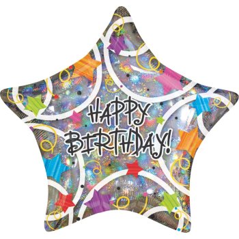 Amscan - Folienballon "Happy Birthday Stern" (5)