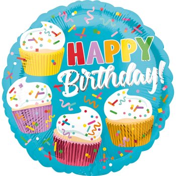 Amscan - Folienballon "Happy Birthday Cupcake" (5)
