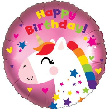 Amscan - Folienballon "Happy Birthday Einhorn" (5)