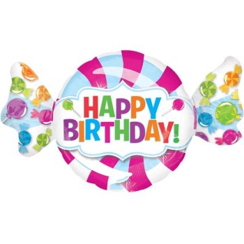 Amscan - Folienballon "Happy Birthday Bonbon" (5)