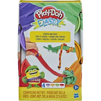 Hasbro - Play-Doh - 4er Pack Elastix-Knete, sortiert