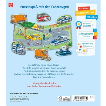 Ravensburger - Mein großes Puzzle-Spielbuch: Fahrzeuge im Einsatz