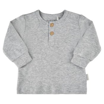 Fixoni - Langarm-Shirt aus Bio-Baumwolle, Grau/Meliert,...