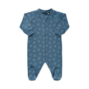Fixoni - Langarm Schlafanzug aus Bio-Baumwolle, Blau,...
