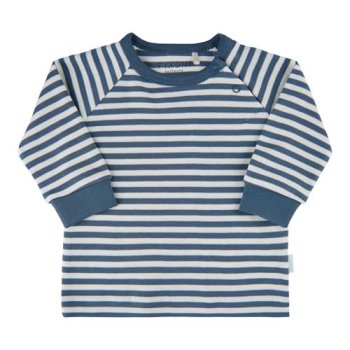 Fixoni - Langarm-Shirt aus Bio-Baumwolle, blau/weiß...