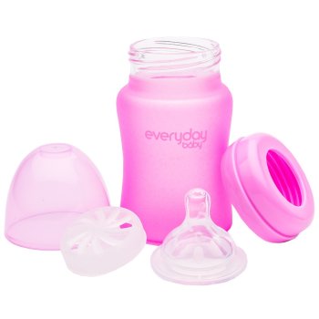 everydaybaby - Glas-Babyflasche mit Wärmesensor 150...