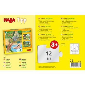 Haba - Puzzle - 12 Teile - ab 3 Jahre - Obstgarten (A)