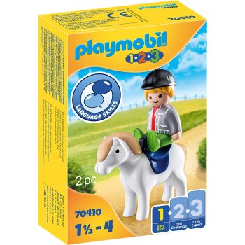 PLAYMOBIL - 1-2-3 - 70410 Junge mit Pony (A)