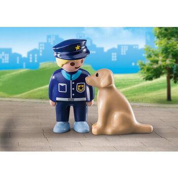 PLAYMOBIL - 1-2-3 - 70408 Polizist mit Hund