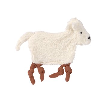 Lässig - Schmusetuch mit Schnullerhalter - Knitted Baby Comforter GOTS Tiny Farmer Sheep (2)