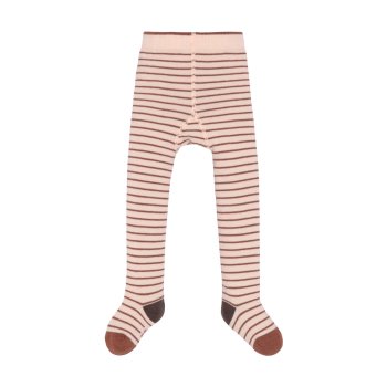 Lässig - Strumpfhose - Tights GOTS, Tiny Farmer, Striped Orange Beige Gr. 74-80 (2)