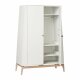 Leander - LUNA™ KLEIDERSCHRANK, GROSS, WEISS/EICHE