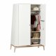 Leander - LUNA™ KLEIDERSCHRANK, GROSS, WEISS/EICHE