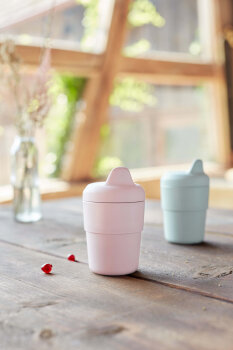 Lässig - Trinklernbecher - Mug PP Cellulose Silicone Lid, Little Chums Mouse (A)