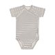 Lässig - Baby Wickelbody Kurzarm Cozy Colors - Striped Grey, Gr. 62/68
