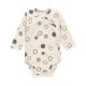 Lässig - Baby Wickelbody Langarm GOTS - Cozy Colors, Circles Offwhite Gr. 50/56 (2)