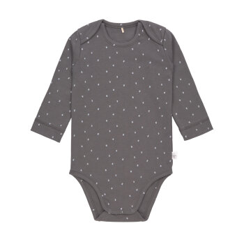 Lässig - Baby Body Langarm GOTS - Spots anthracite...