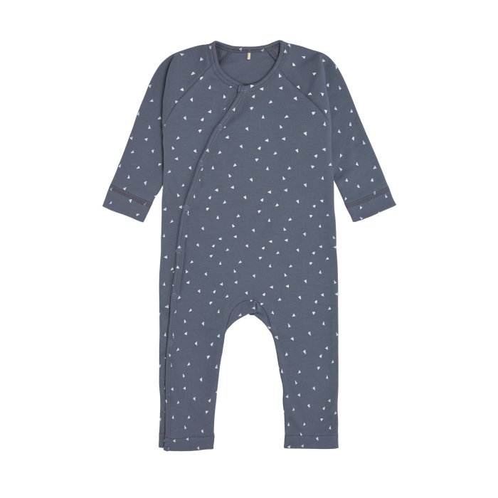 Lässig - Baby Schlafanzug GOTS - Pyjama Cozy Colors, Triangle blue Gr. 86-92 (1)