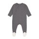 Lässig - Baby Schlafanzug mit Füßen GOTS - Pyjama Cozy Colors, Spots anthracite Gr. 62-68 (1)